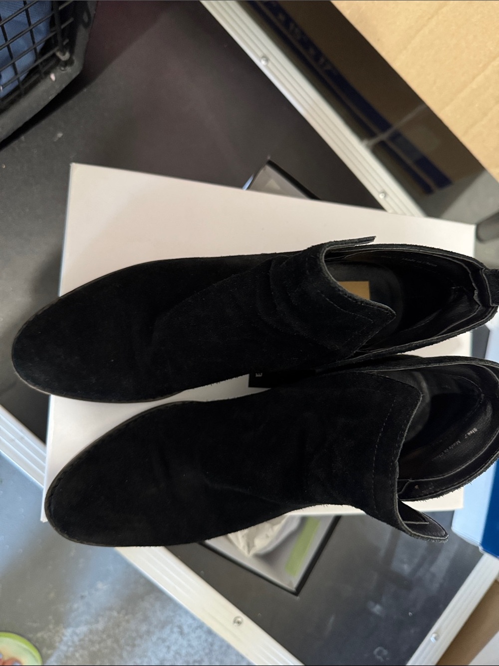Dolce Vita Black Suede Chelsea Ankle Boots